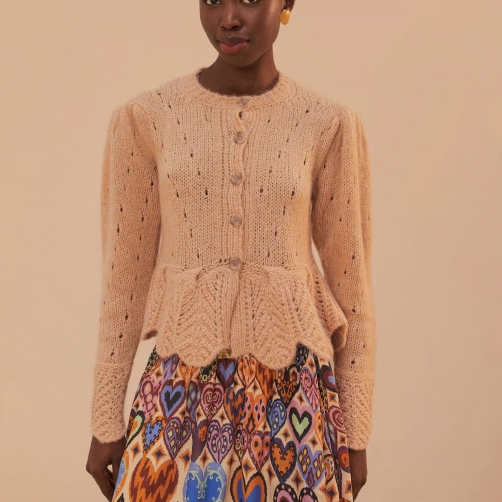 NWT FARM Rio Pointelle Sweater